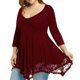 thumbnail image 1 of Sonducket Vestido corto de encaje para niñas, vestido veraniego con columpio, disfraz de fiesta, citas, vacaciones en la playa, banquetes, ropa Vestidos Vino rojo 4XL, 1 of 6