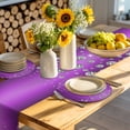 thumbnail image 4 of Modern Purple Round 15 Inch Placemats Set of 6, Abstract Diamond Luxury Gradient HeatResistant Non Slip Place Mats for Dining Table, Wipeable Braided Kitchen Table Mats for Housewarming, 4 of 9