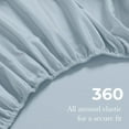 thumbnail image 6 of Superior Egyptian Cotton Deep Pocket 650 TC Sheet Set, King, Baby Blue, 6 of 9
