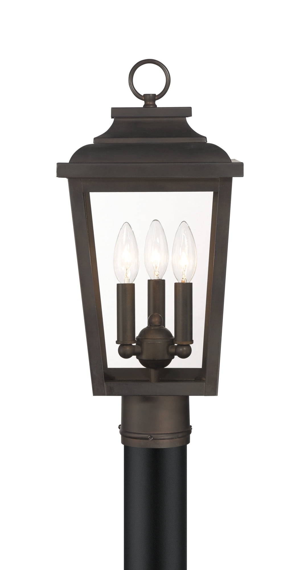 Minka Lavery - Irvington Manor - 3 Light Outdoor Post Mount-18 Inches Tall and