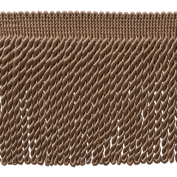 6" (15cm) Basic Solid Collection Traditional Satiny Bullion Fringe Trim # BFS6,, Dark Sand Beige #A8 Sold By The Yard (36"/3 ft/0.9m)