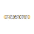 thumbnail image 3 of 1 Carat (ctw) 5-Stone Diamond Wedding Band Ring in 10K Yellow Gold (Ring Size 4.75), 3 of 4