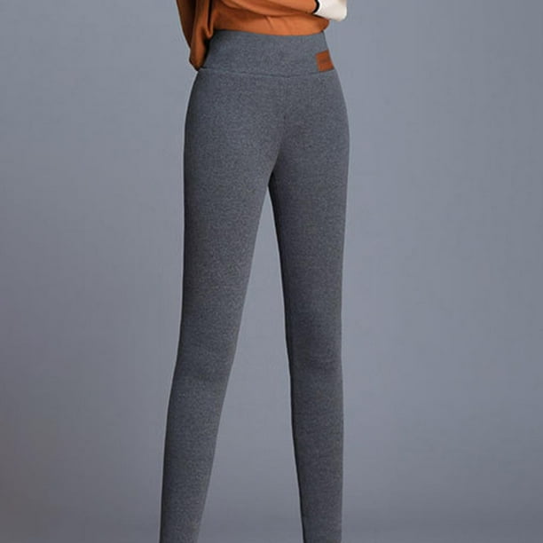 Mallas de invierno para mujer, mallas de cintura alta, pantalones térmicos cómodos, mallas gruesas informales para mantener el calor, mallas con forro , 4XL Yinane Pantalones con forro polar para mujer
