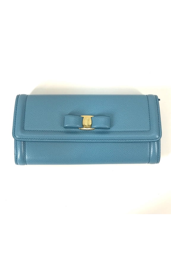 Pre-Owned Salvatore Ferragamo Vara Ribbon Long Wallet with Pass Case, 22D154,...