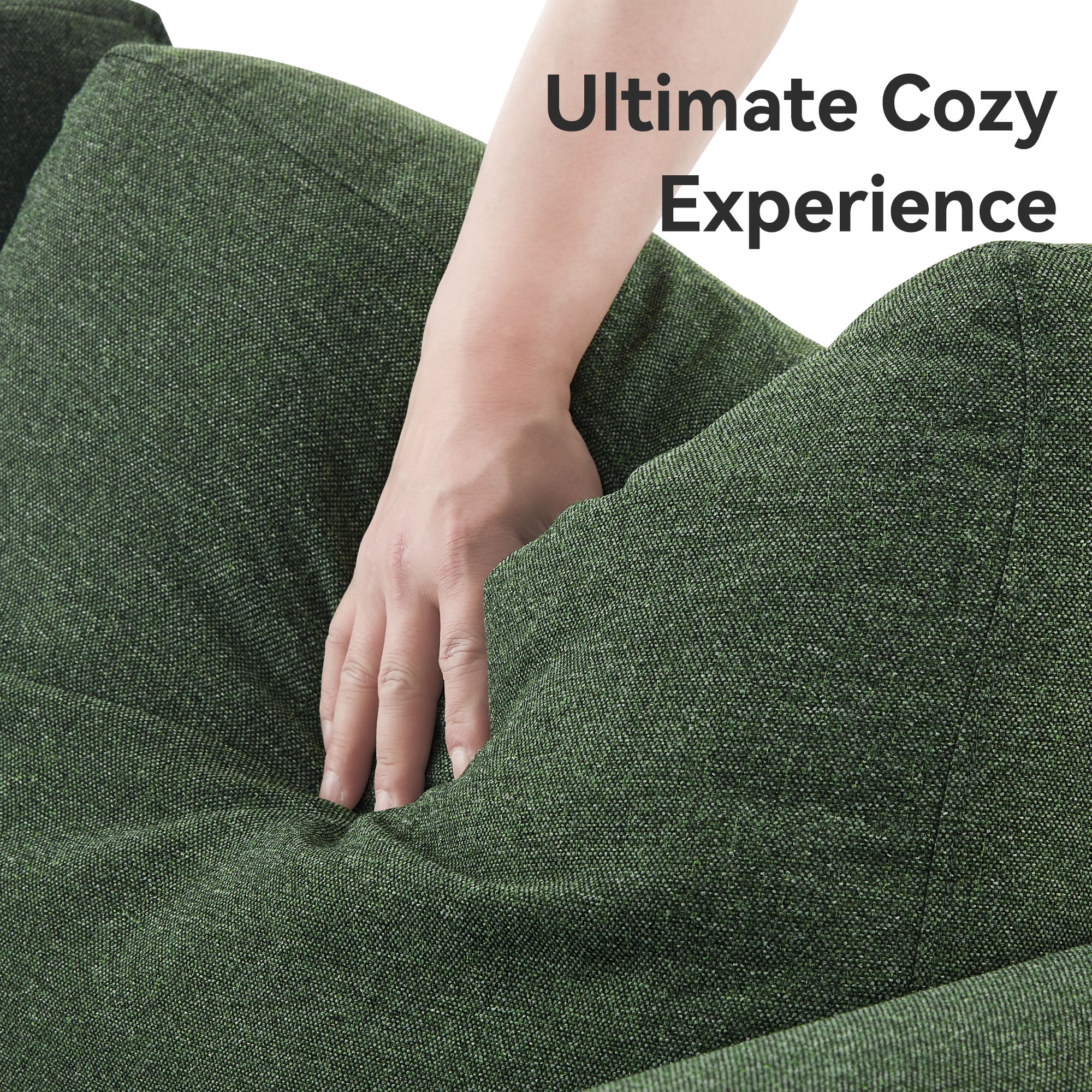Gericco Loveseat Sofa, Mid Century Modern Decor Love Seat Couches for Living Room（Green）