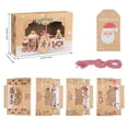 thumbnail image 2 of Ataucjin 24 Pack Christmas Cookie Boxes, Foldable Treat Box with Window, for Pastries, Cupcakes, Candy and Gift Giving, Food Grade Kraft Bakery Boxes, Reindeer Santa Cookie Boxes, 2 of 9