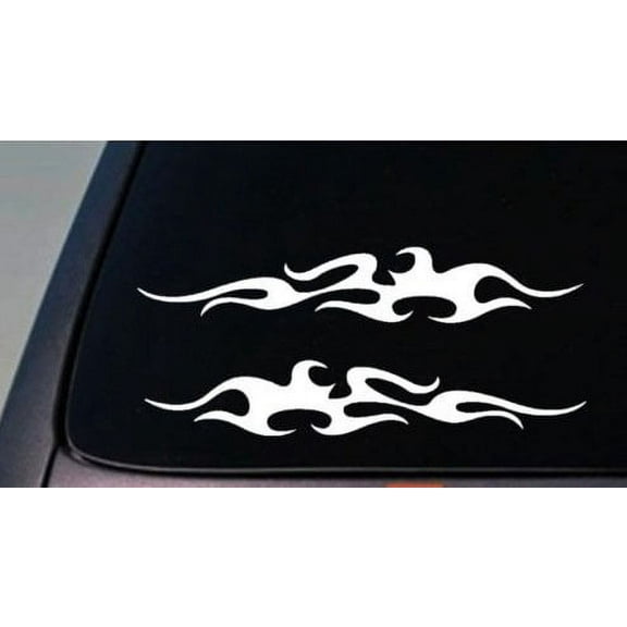 FLAMES (2X) sticker car decal window laptop 6" *C501*