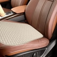 thumbnail image 3 of Universal Linen Seat Cushion Set Breathable Mesh Grid Design Three Piece Mat for Enhanced Year Round Driving Comfort, 3 of 5