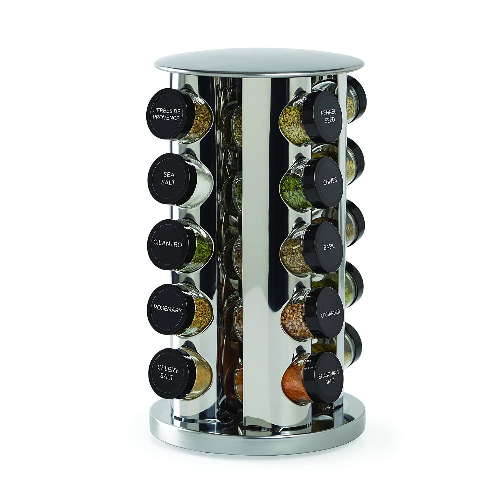 Kamenstein 30020 Revolving 20Jar Countertop Spice Rack Tower Organizer