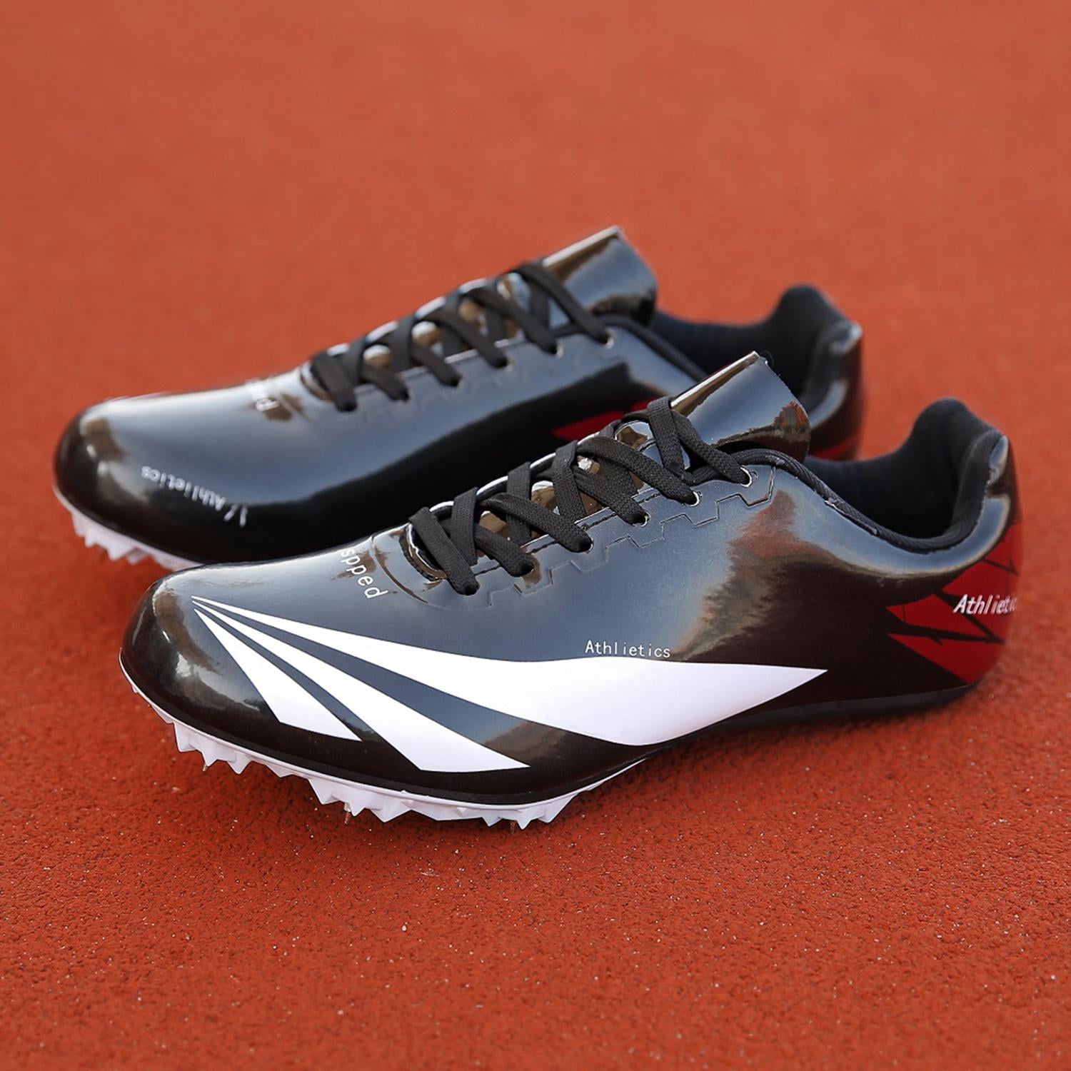 Track and Field Shoes Spike Running Shoes, Lightweight Auto-lacing Track Spike Shoes for Men and Women
