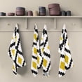 thumbnail image 2 of Yellow Geometric Pattern Tea Towels Set of 1 Modern Style Kitchen Dish Cloth with Hanging Loop, 18"x28"Lint-Free Absorbent Towel for Kitchen Drying Wiping and Cleaning, 2 of 7