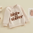 thumbnail image 2 of Bagilaanoe Toddler Baby Girl Casual Sweatshirt Long Sleeve Letter Embroidery Pullover 6M 12M 18M 24M 3T 4T Kids Loose Tee Tops, 2 of 8