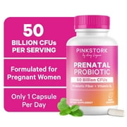Pink Stork Prenatal Probiotics for Women with Vitamin B6 and Prebiotics- Mint Scented- 30 Capsules