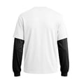 thumbnail image 5 of Long Sleeve Shirts for Men Casual Layered Fake Two Piece Long Sleeve T Shirts for Men French Terry Fabric Crewneck Loose Fashion Pullover Shirts, 5 of 6