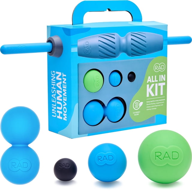 Kit de rodillo de espuma RAD All-in 7 en 1 para recuperación muscular
