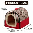 thumbnail image 2 of AUQ Dog Beds & Furniture,Semi-Enclosed Design Cat Bed,Outdoor Cat Bed,Red,14.57*12.60*11.81in, 2 of 5