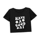 thumbnail image 5 of Top corto para mujer, ropa deportiva de verano, disfraz, ropa deportiva clásica, camiseta recortada XL, 5 of 7