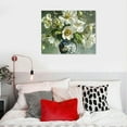 thumbnail image 5 of Nawypu  White Flower Picture Decor Wall Art Canvas Print Vintage Floral Wall Decoration Bedroom Bathroom, 5 of 6
