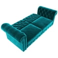 thumbnail image 6 of DHP Felix Chesterfield Coil Sofa Futon, Green Velvet, 6 of 18