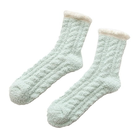 

ABIDE 1 Pair Thicken Warm Sock Thermal Soft Breathable Socks Bed Comfortable Hosiery Footwear for Home Bedroom Living Room