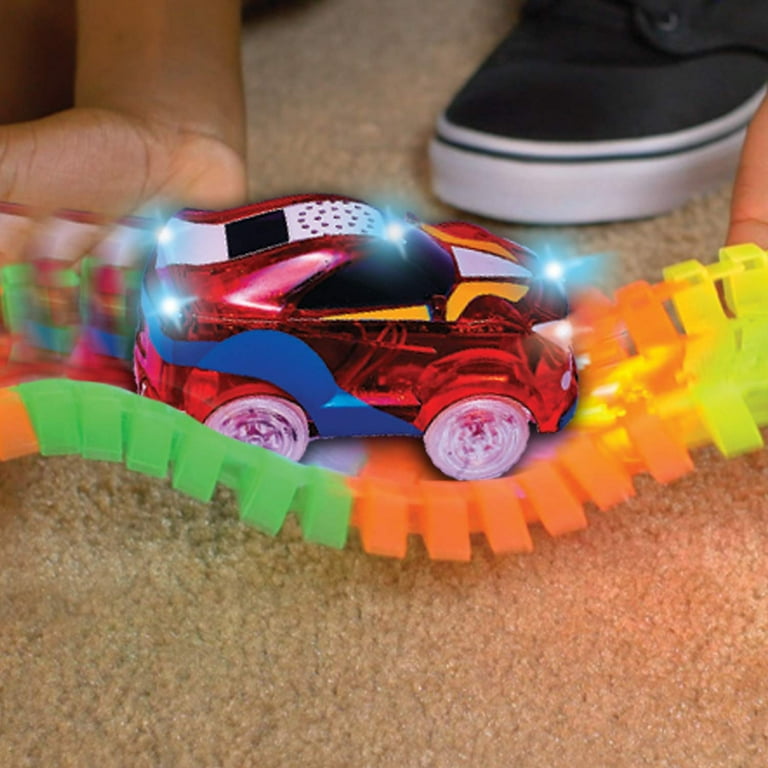 As Seen on TV Magic Tracks Turbo Racing Car with Remote Control & 10 ft  Glow Track