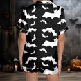 thumbnail image 4 of Ulitacool Halloween Pajamas Womens V Neck Top And Pants Cartoon Graphic Sleepwear Jammies Sleeveless Nightwear Autummn Winter Trend Outfits L Black, 4 of 6