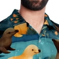 thumbnail image 5 of Platypus Men's Short Sleeve Printed Button Down Beach, Casual, Poplin Shirts for Summer Vacation, 5 of 6