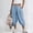 #0023-Sky Blue, variant on Neewe Capri Pants for Women High Waisted Wide Leg Casual Lounge Pant Summer Capris with Pockets Daily