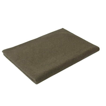 Military Style Olive Drab Wool Blanket, 62