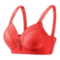 thumbnail image 1 of Penkiiy Soutiens-Gorge pour Femmes Soutien-Gorge Uni Confortable Ajouré Transparent sous-Vêtements Sans Armatures Soutiens-Gorge Rouges, 1 of 2