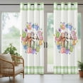thumbnail image 5 of Outdoor Curtains for Patio Waterproof, Easter Bunny Outdoor Privacy Panels Grommet, Eggs Rabbits Flowers Eucalyptus Green Plaid Blackout Outside Curtains for Porch/Cabana 54"x95", 1 Panel, 5 of 8