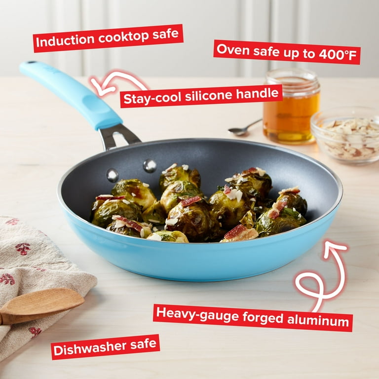 Tasty 6 Piece Non-Stick Diamond Reinforced Cookware Set Blue - Walmart.com