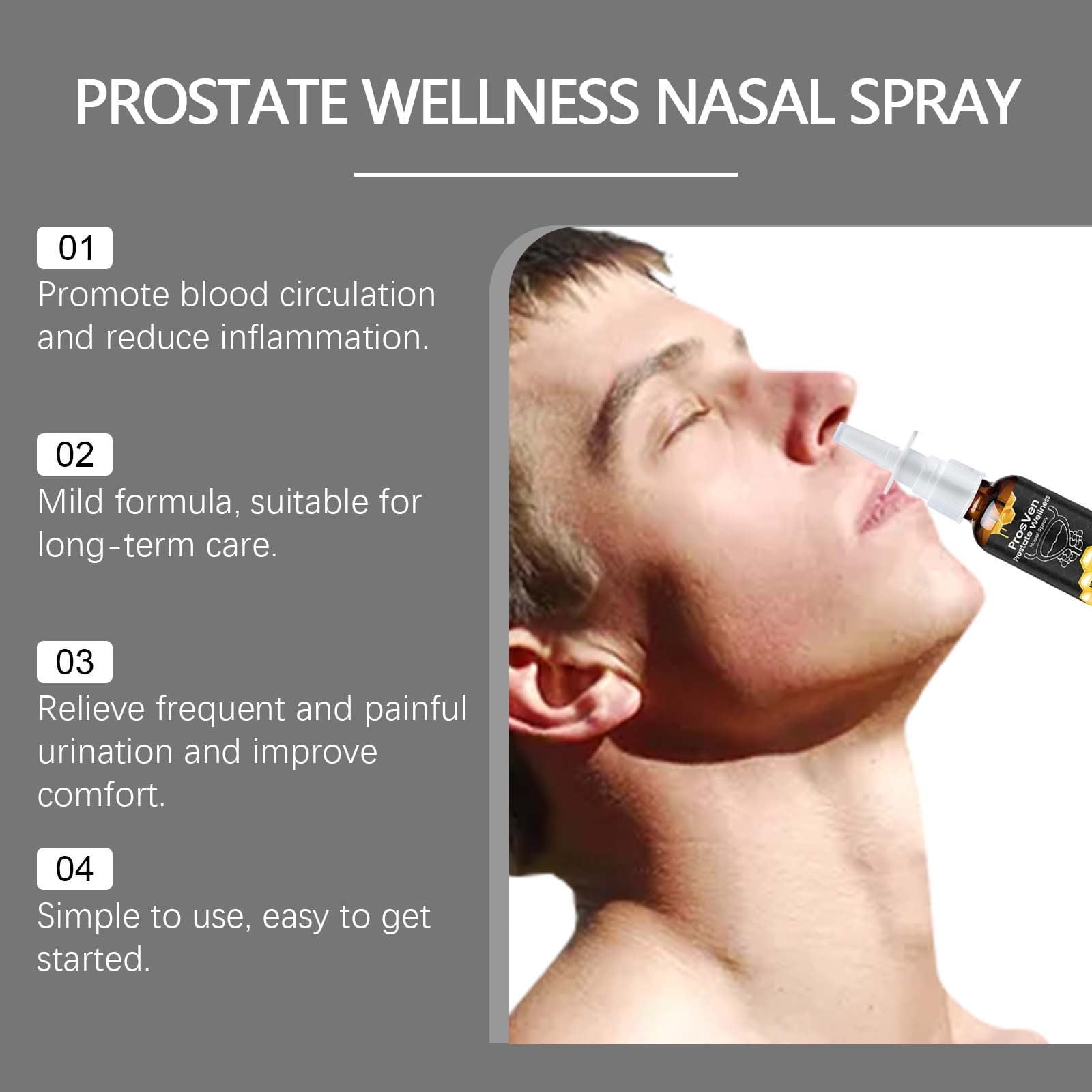 Spray Nasal BeeProsta Para El Bienestar De La Próstata | Alivio Natural, 1 Unidad | Mejora La Circulación Y Energía