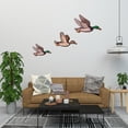 thumbnail image 4 of 3-Piece Wooden Mallard Duck Hunting-Themed Wall Decor — Vintage Rustic-Style Wall Art (Larger-than-Standard Sizes: 12" / 11" / 9") — Ideal for Entryways, Nurseries, and Living Rooms; Rustic-Style Hom, 4 of 7