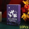 thumbnail image 1 of 10pcs New Party Supplies Pumpkin Ghost Snack Food Packing Gift Box Party Decoration Folding Trick or Treat Halloween Candy Box Cookie Bag 10PCS E, 1 of 8