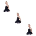 thumbnail image 2 of Traje de correa de ballet Sonducket para niña Mono de actuación de práctica de baile con falda Rosa Azul Negro, 2 of 6