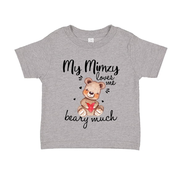 My Mimzy Loves Me Beary Much Toddler T-Shirt 2T Athletic Heather