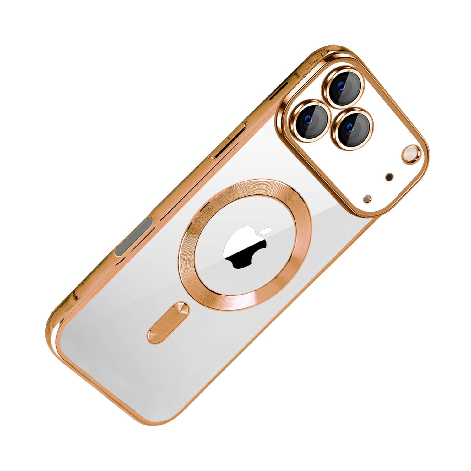 Sparkling Wireless Charging Back Case for iPhone 17 Pro Max - Gold