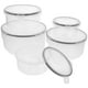 thumbnail image 1 of Contenedores de almacenamiento de alimentos para nevera, cajas apilables con tapas herméticas, cajas para guardar frutas, 5 uds., 1 of 5