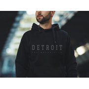 Detroit Motor City Hoodie Collegiate, Detroit Hoodie, Detroit Black Hoodie, Gift for College Students, Gift for Men, Gift for Women