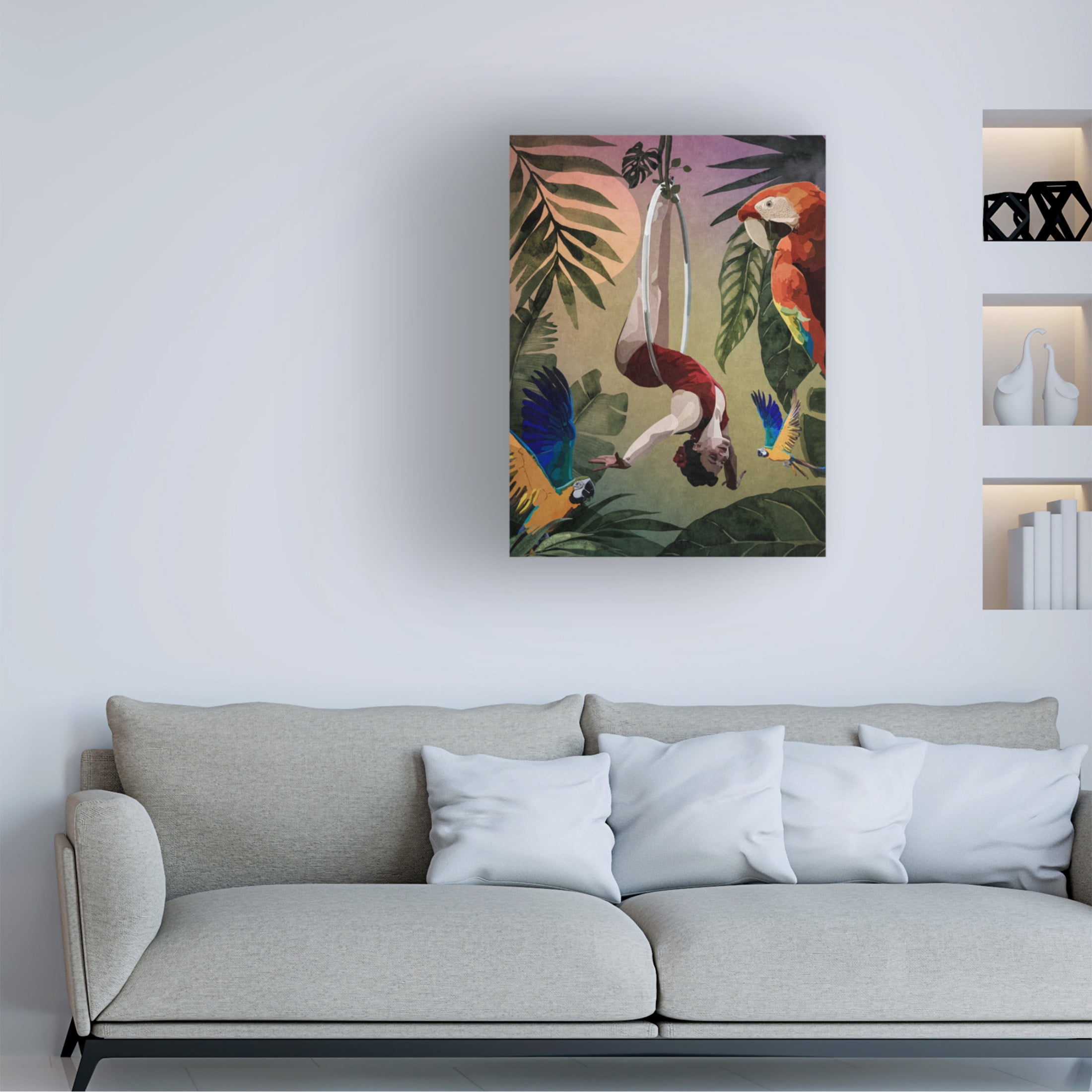Trademark Fine Art Emel Tunaboylu Papagan Ve Strapezci Canvas Wall Art