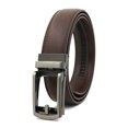thumbnail image 1 of Cinturón de hombre con hebilla automática y aguja falsa, de piel de vaca de dos capas, 1 of 6