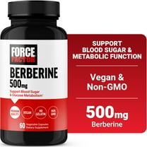 Force Factor Berberine 500mg for Cardiovascular, Metabolism & Healthy Glucose Support, Premium Quality, Vegan, No Gelatin, Non-GMO, 60 Capsules