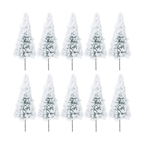 10pcs 1/100 Scenery Landscape Model Cedar Trees (White)