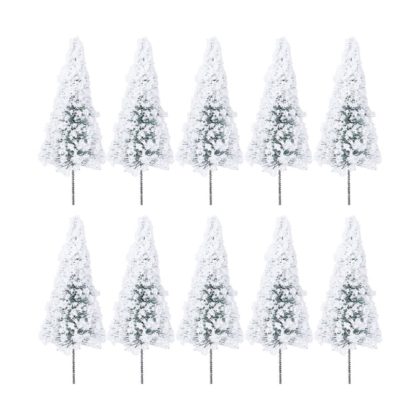 10 piezas de árboles de cedro blancos para maquetas de paisajes a escala 1/100