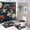 Koi Pond, variant on Bathroom Rugs Sets 4 Piece with Shower Curtain, Japanese Zen Garden Tranquility Pattern Printed on Bathroom Rugs and Shower Curtain Sets, Ideal for Apartment RV College Dorm, 72 x 72 inches