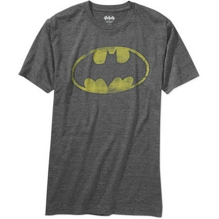 Men's Batman Logo Vintage Tee Charcoal