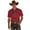 Red, variant on Western Cowboy Print Short Sleeve Shirt for Casual Button Down Camp Style with Classic Yoke Design Men’s Western Everyday Shirt