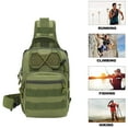 thumbnail image 5 of Tactical shoulder bag, suitable for travel, hiking, camping, and small outdoor backpacks-Military Green, 5 of 5