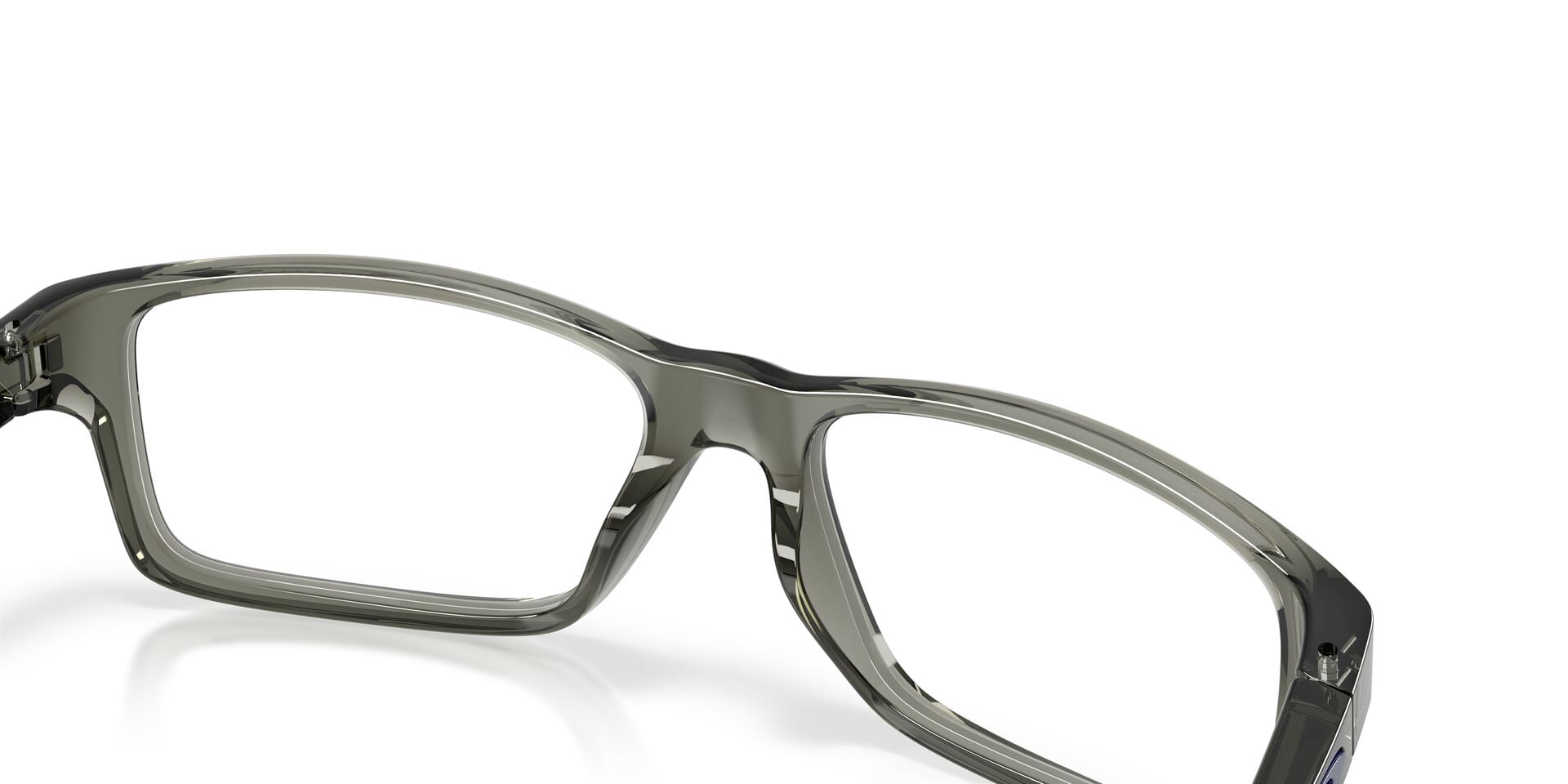 Oakley Youth Size 49 Square Crosslink XS Optical Glasses, Polished Grey Smoke/Demo Lens